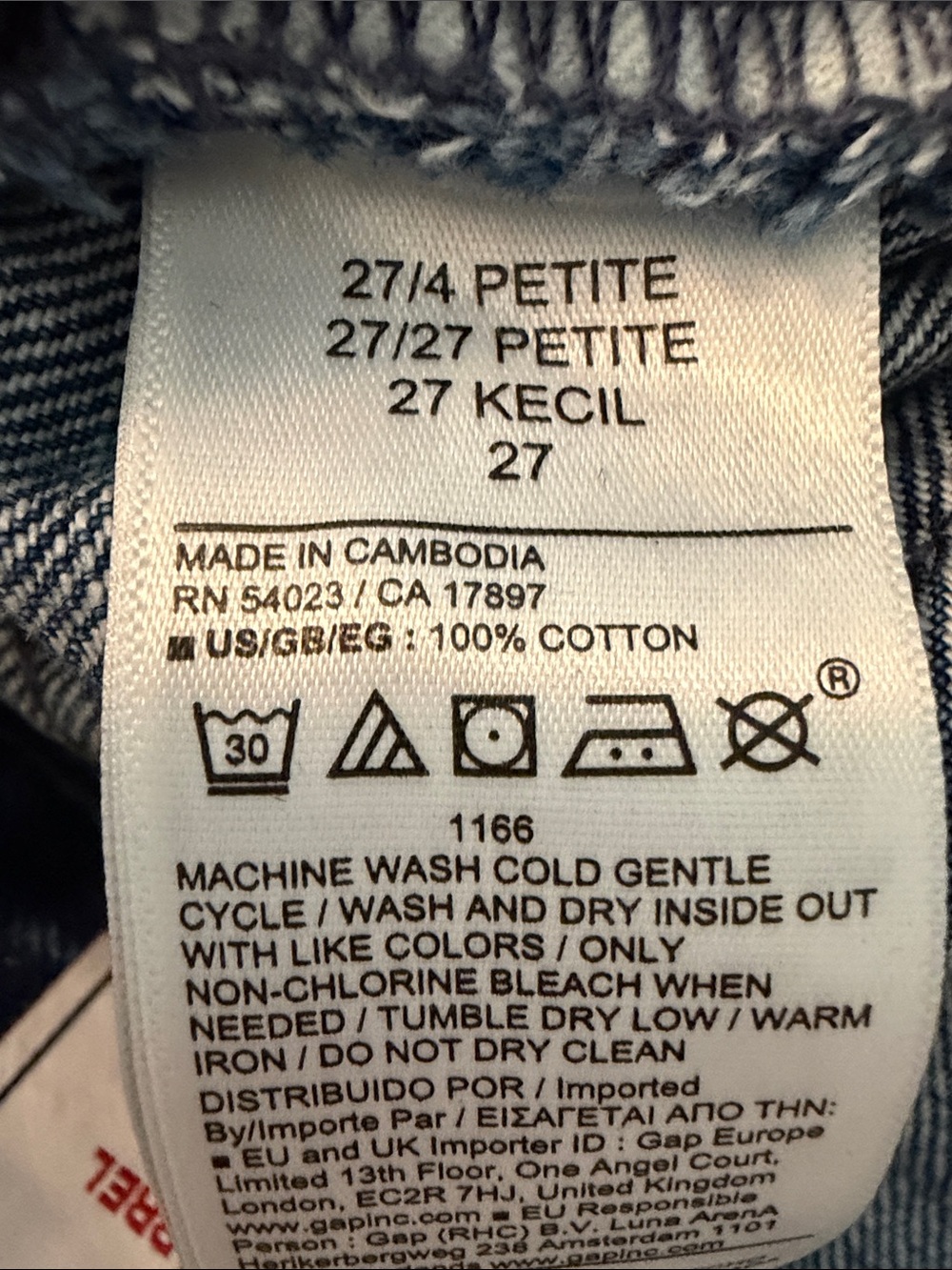 GAP Curvy Barrel High Rise Jeans in Blue Denim - Picture 6 of 6